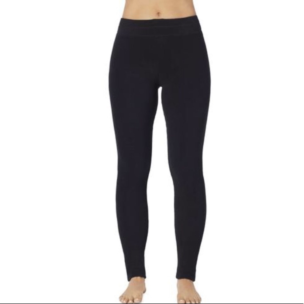 Cuddl Duds FleeceWear with Stretch Legging, Black